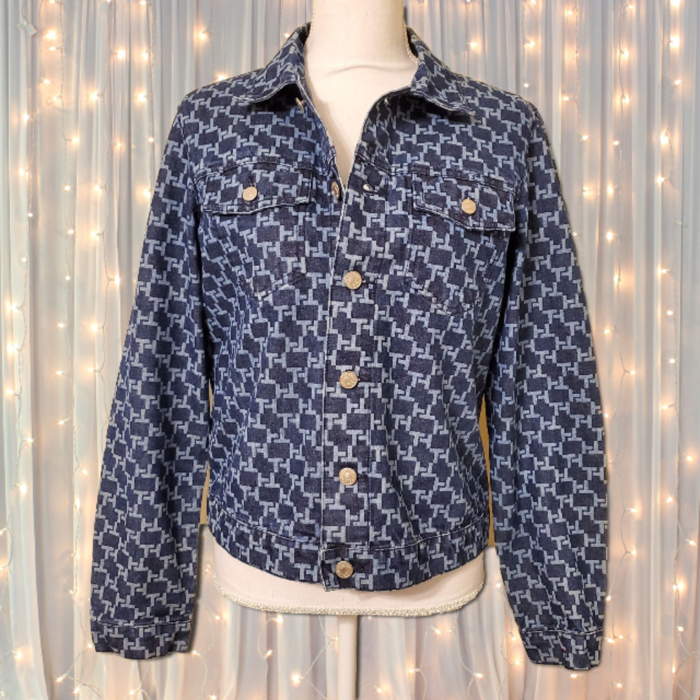 Tommy Hilfiger All Over Monogram Logo Denim Jacket